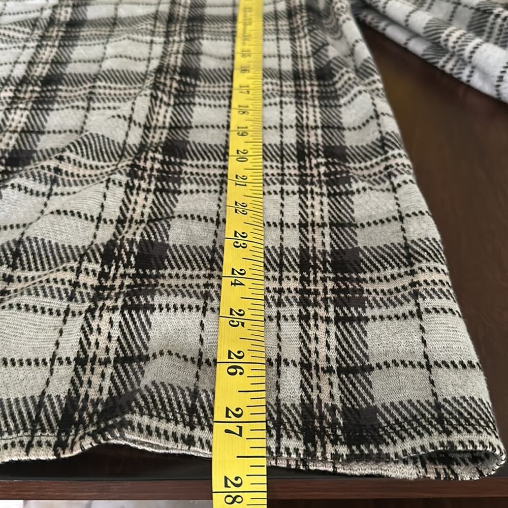 Torrid 00 Women’s Black & Ivory Plaid Drape Jacket Size Medium - Picture 12 of 13